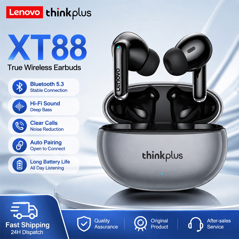 Anc Wireless Over Ear Headphones - Casque sans fil Bluetooth Lenovo XT88,