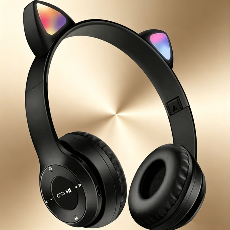 Cat Ear Bluetooth Headset Led - P47M : casque Bluetooth 5.0 avec