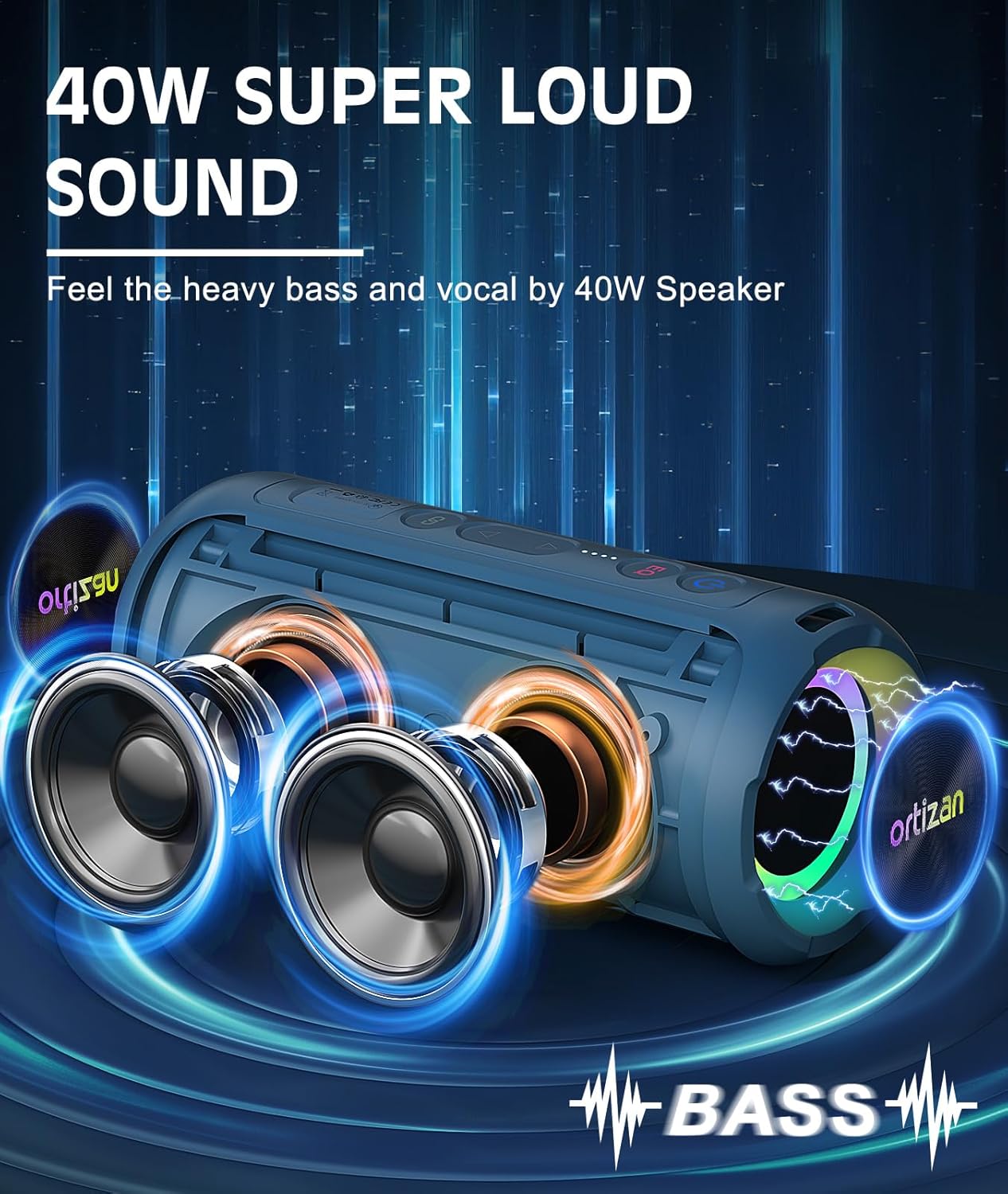 Haut-parleur Bluetooth sans fi - Portable Bluetooth Speaker Waterproof Ipx7 avis et prix